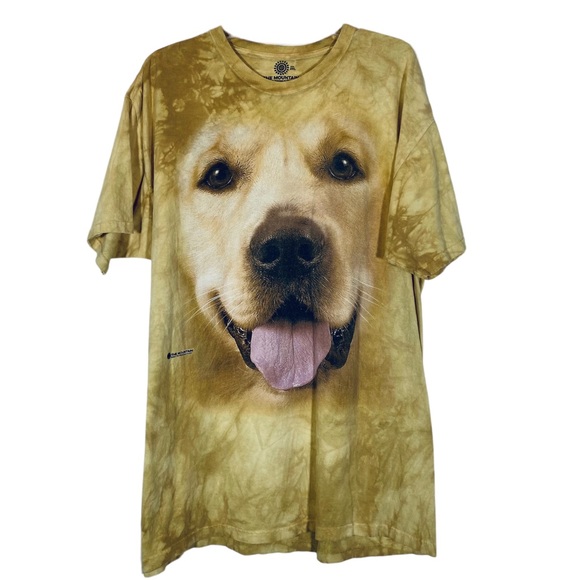 The Mountain Other - The Mountain dog Golden Retriever size 2XL all over graphic print tie dye gold